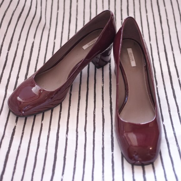 COPY - GEOX Respira burgundy breathable comfortable Italian patent leather pump… - Picture 1 of 9